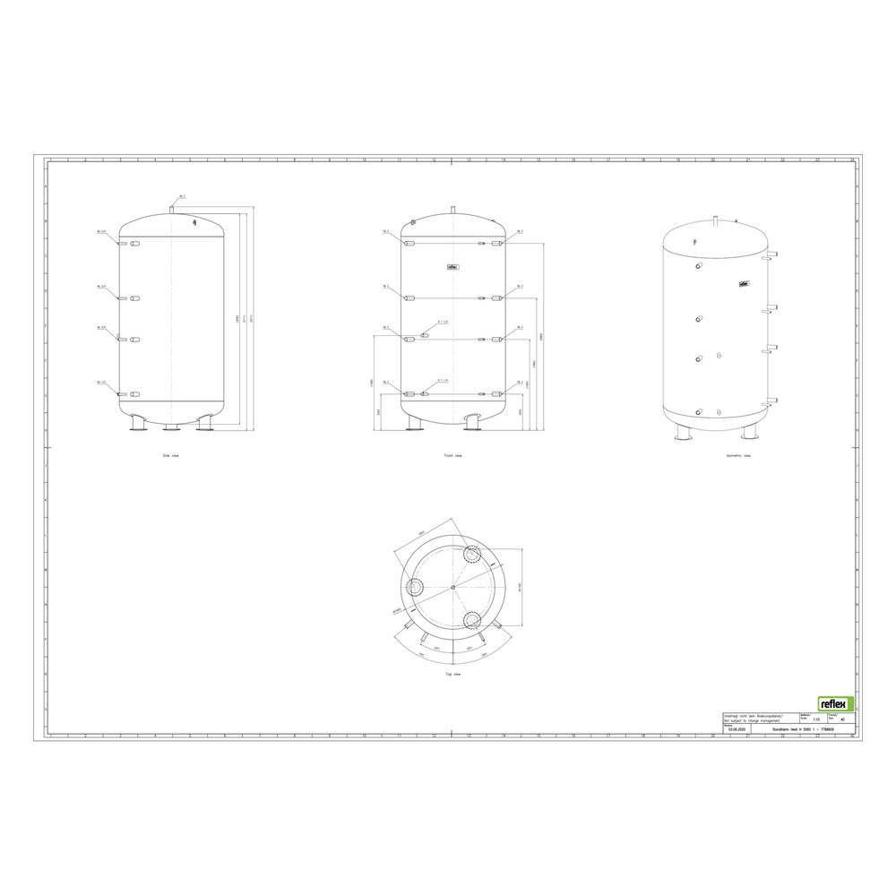Reflex Storatherm Heat Pufferspeicher H 5000/1, Nenninhalt 4792l, 6 bar, ohne Dämmung... REFLEX-7788900 4036705098529 (Abb. 2)