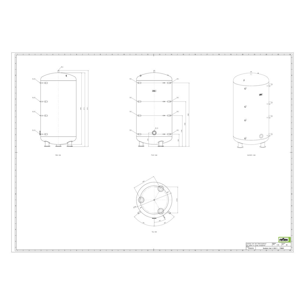 Reflex Storatherm Heat Pufferspeicher H 5000/R, Nenninhalt 4867l, 6 bar, ohne Dämmung... REFLEX-7788800 4036705098505 (Abb. 2)