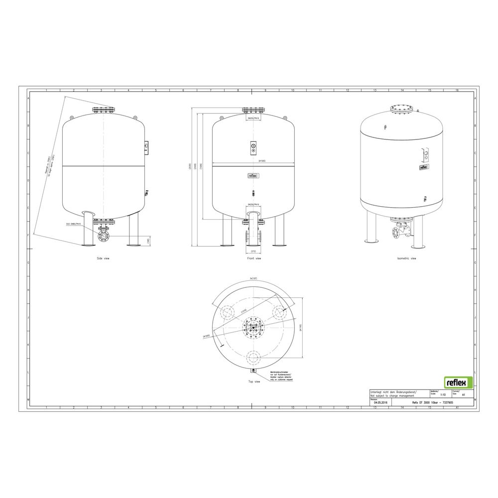 Reflex Refix DT 3000 Membran-Druckausdehnungsgefäß grün... REFLEX-7337905 4036705069338 (Abb. 3)