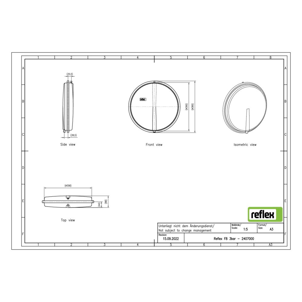 Reflex Ausdehnungsgefäß MAG F 8, 24l, 3 bar, Weiß... REFLEX-2407000 4036705030376 (Abb. 2)