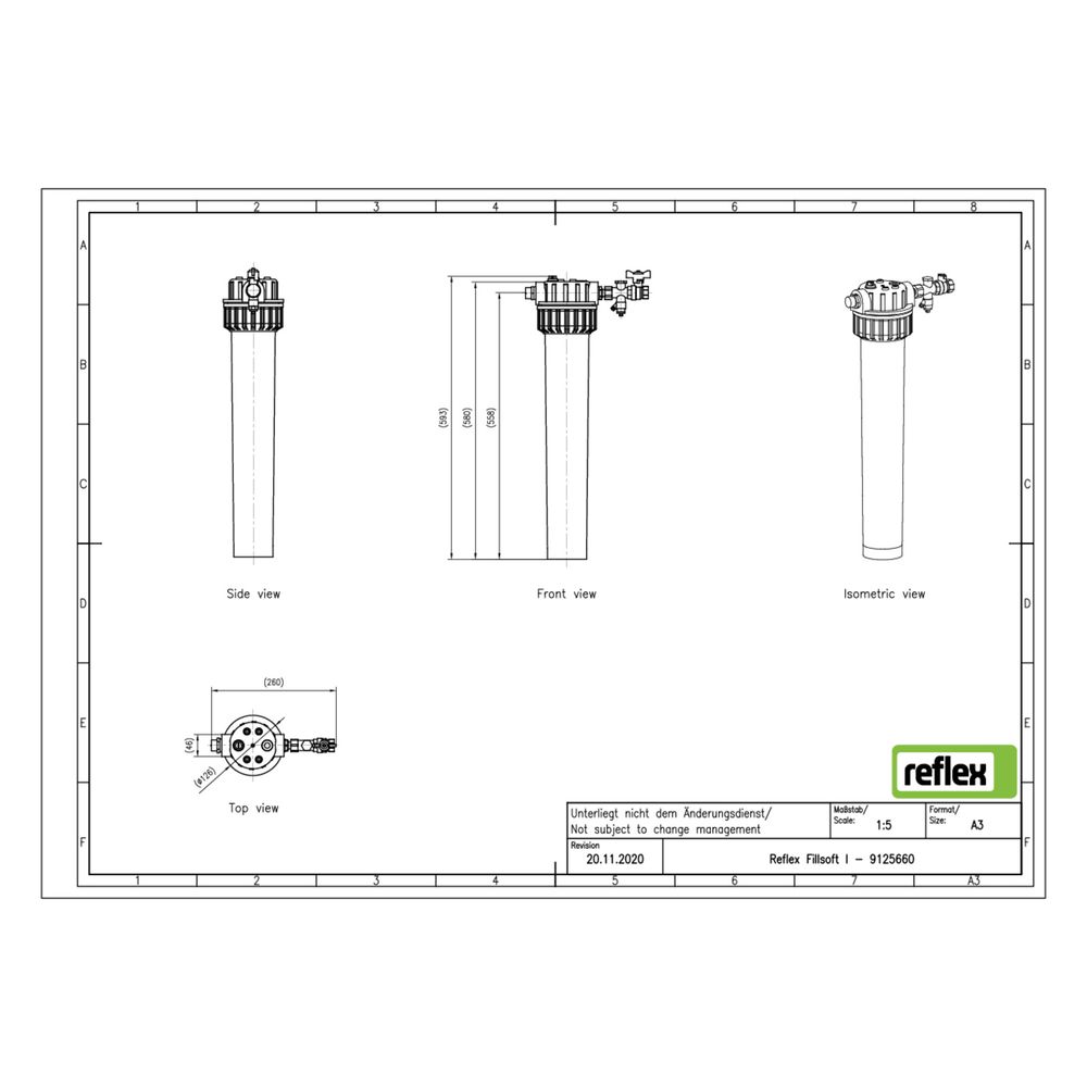 Reflex Fillsoft Patronengehäuse FG I, zur Wasseraufbereitung, 1-fach... REFLEX-9125660 4036705133565 (Abb. 2)