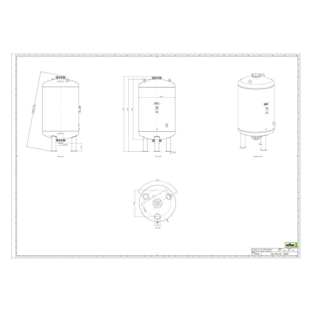 Reflex Ausdehnungsgefäß G MAG 4000, 4000L, 10 bar, stehend, Grau... REFLEX-8529005 4036705110832 (Abb. 2)
