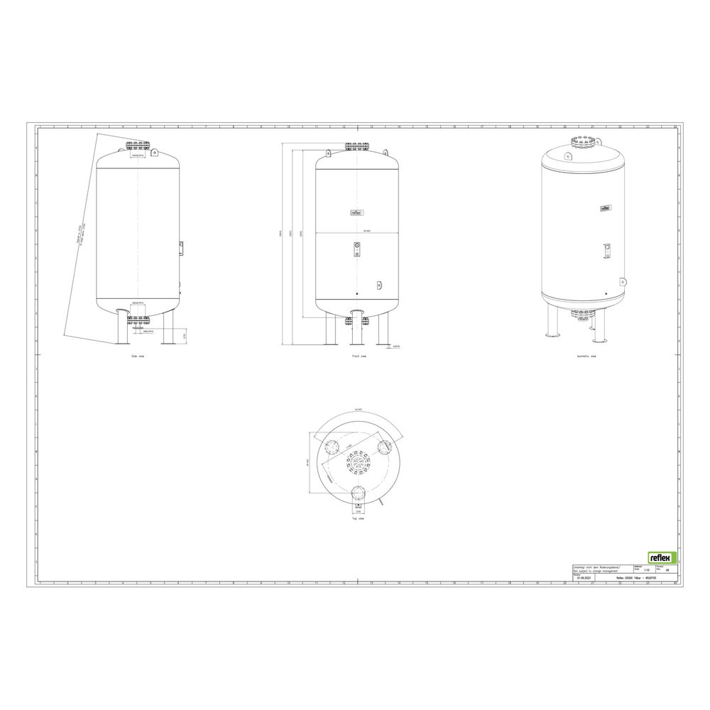 Reflex Ausdehnungsgefäß G MAG 5000, 5000L, 16 bar, stehend, Grau... REFLEX-8529705 4036705111358 (Abb. 2)