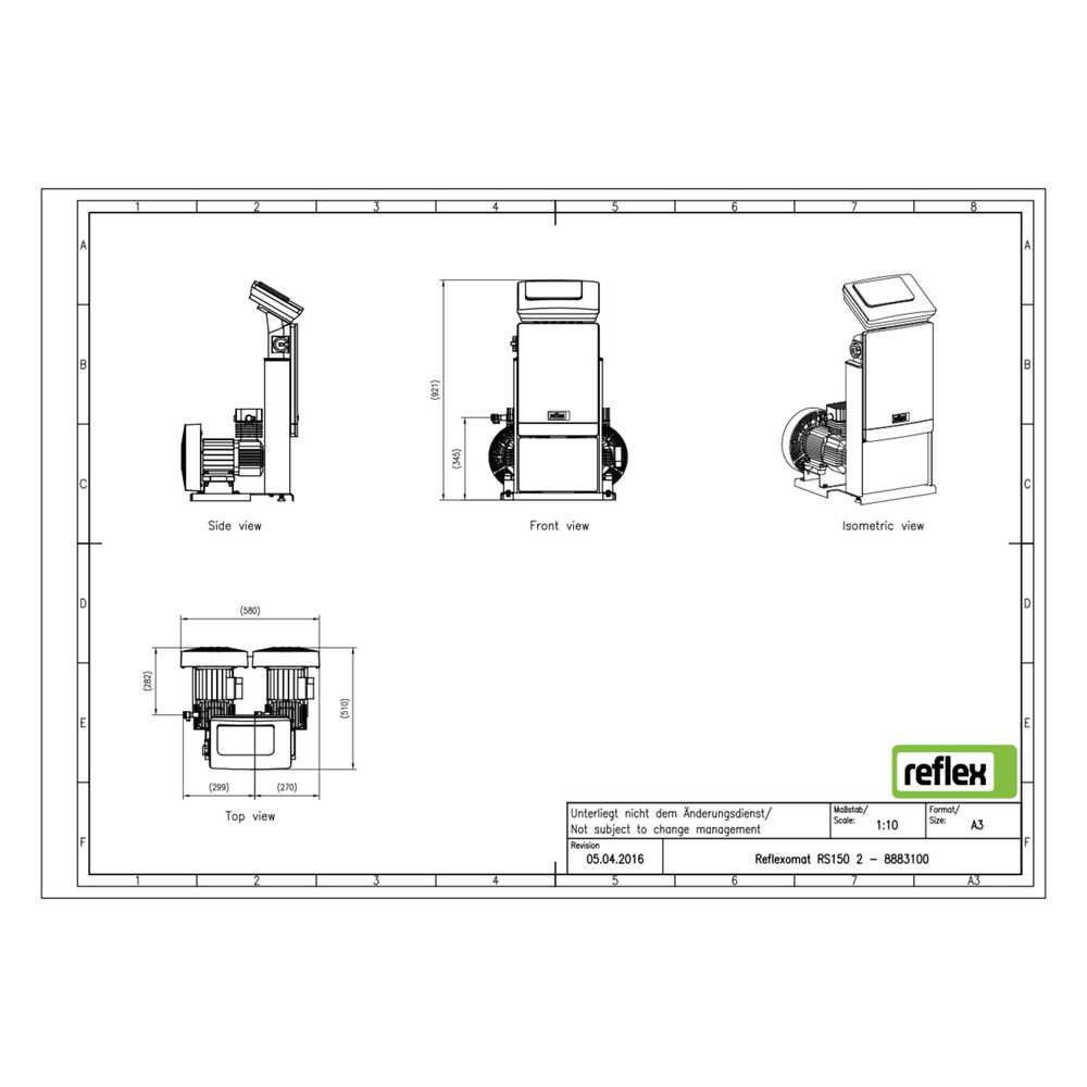 Reflex Steuereinheit RS 150/2 T für Reflexomat, 2 Kompressoren, 10 bar, Control Touch... REFLEX-8883150 4036705226908 (Abb. 2)