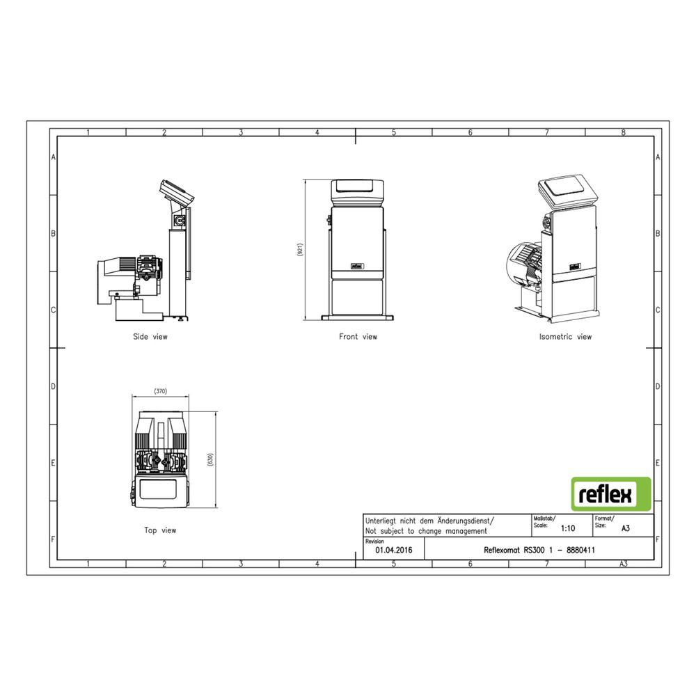 Reflex Steuereinheit RS 300/1 T für Reflexomat, 1 Kompressor, 6 bar, Control Touch... REFLEX-8880411 4036705114830 (Abb. 2)