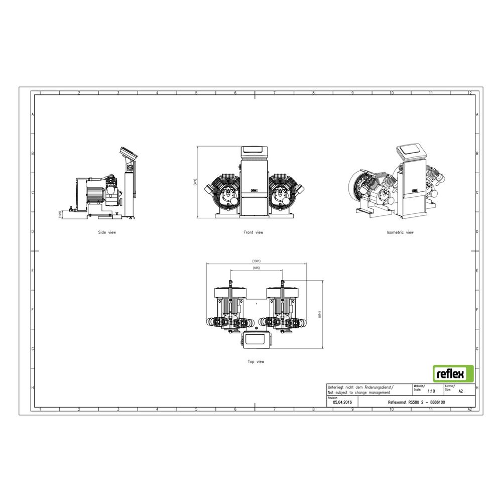 Reflex Steuereinheit RS 580/2 T für Reflexomat, 2 Kompressoren, 10 bar, Control Touch... REFLEX-8886150 4036705226939 (Abb. 2)