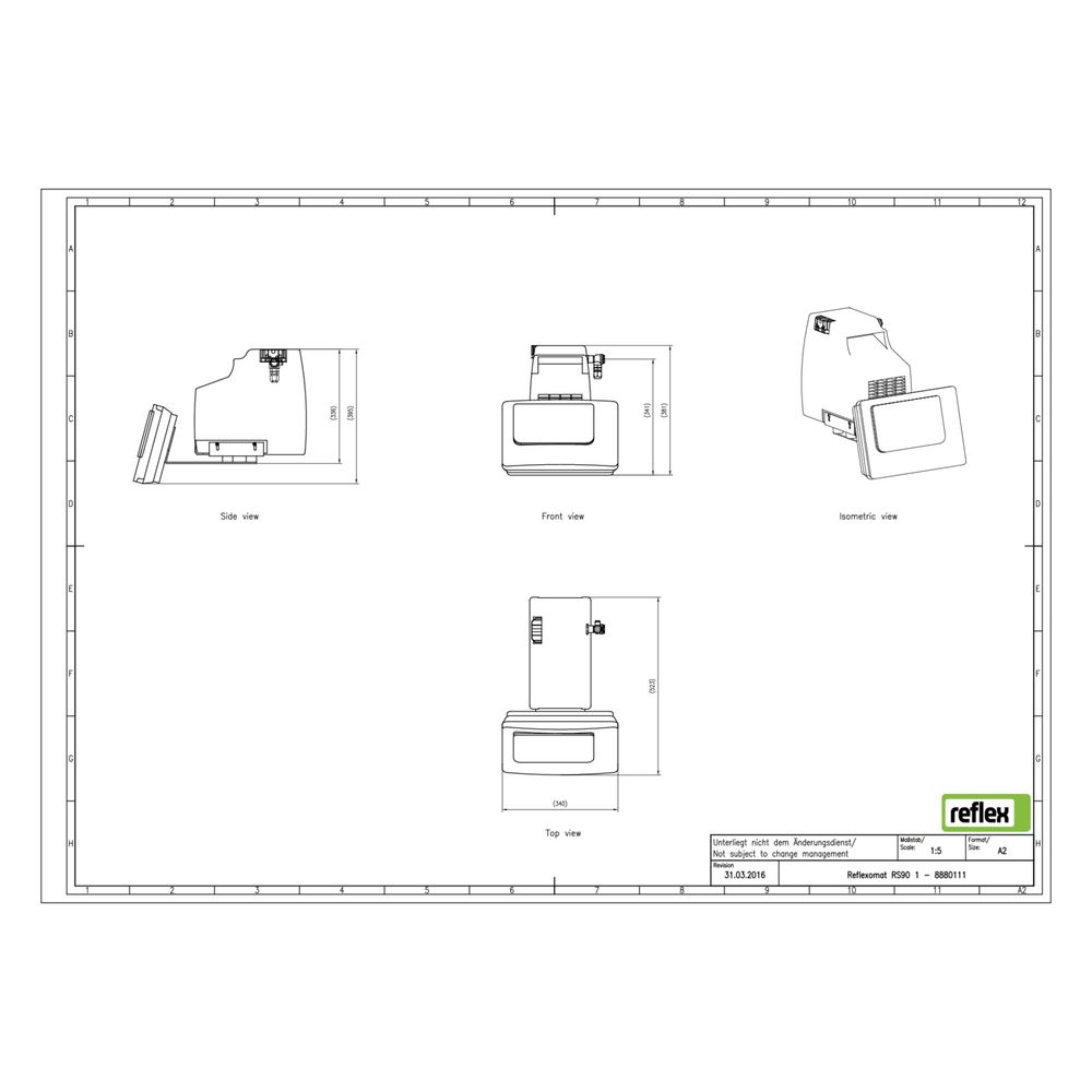 Reflex Reflexomat Steuereinheit RS 90/1 mounted bis RG 600 Kompressordruckhaltung... REFLEX-8880111 4036705114809 (Abb. 3)
