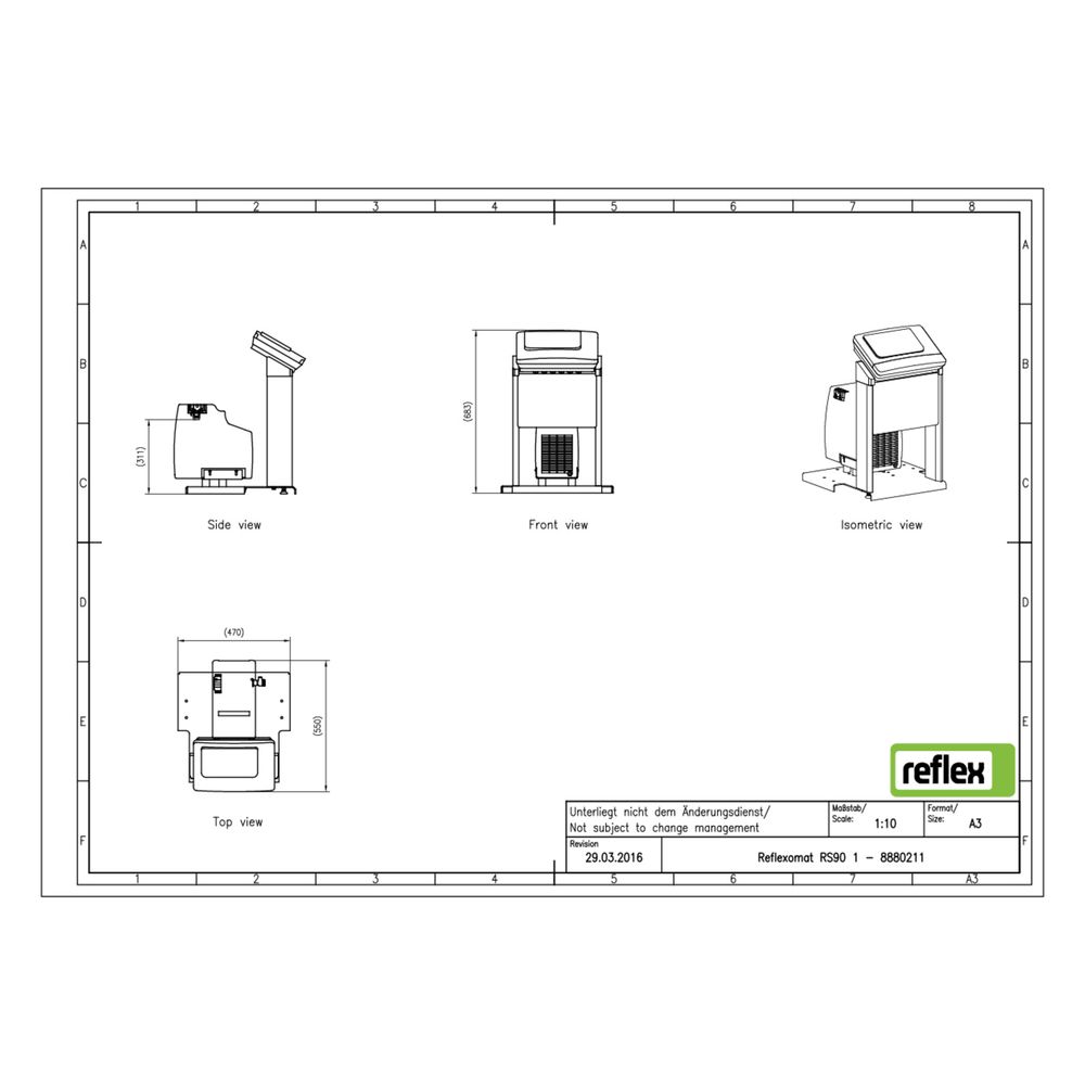 Reflex Reflexomat Steuereinheit RS 90/1 besides ab RG 800 Kompressordruckhaltung... REFLEX-8880211 4036705114816 (Abb. 2)