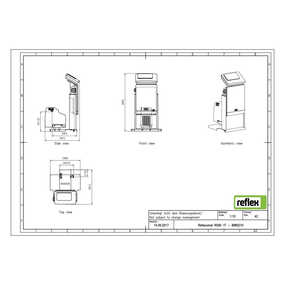 Reflex Reflexomat RS 90/1 T Control Touch Steuereinheit mit 1 Kompressor ... REFLEX-8880210 4036705130663 (Abb. 2)