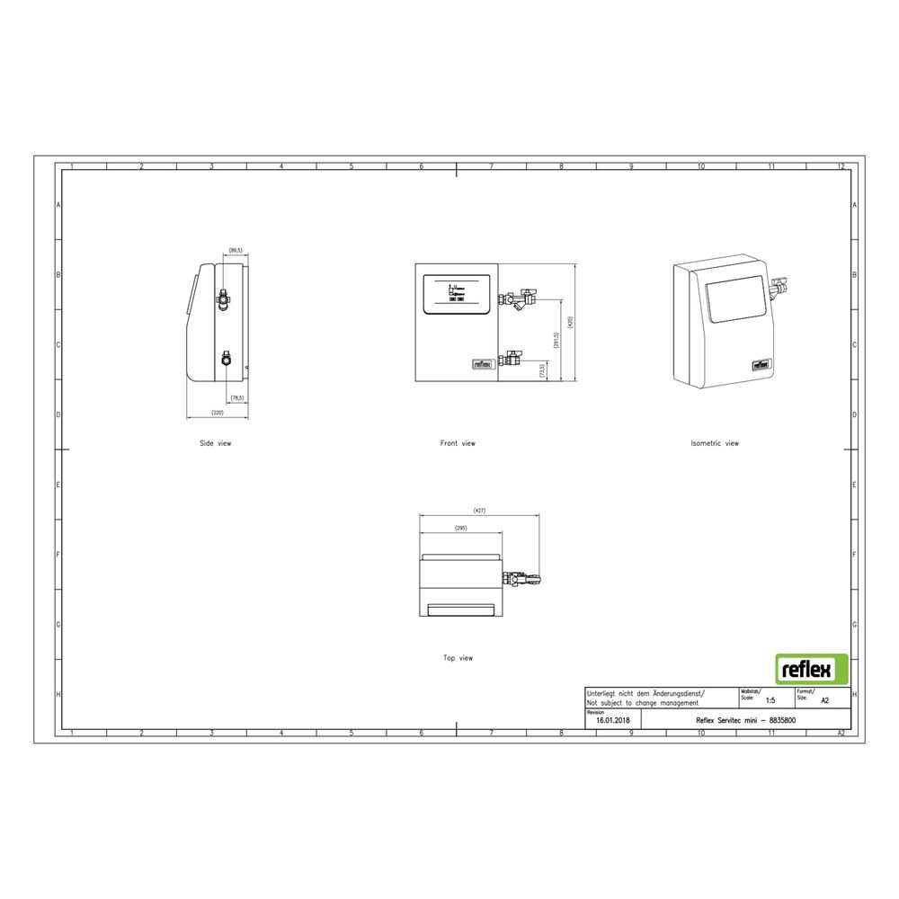 Reflex Servitec Mini/60 Vakuum-Sprührohrentgasung, bis 1m3, 0,5-2,5 bar, Control Smart... REFLEX-8835800 4036705159008 (Abb. 3)