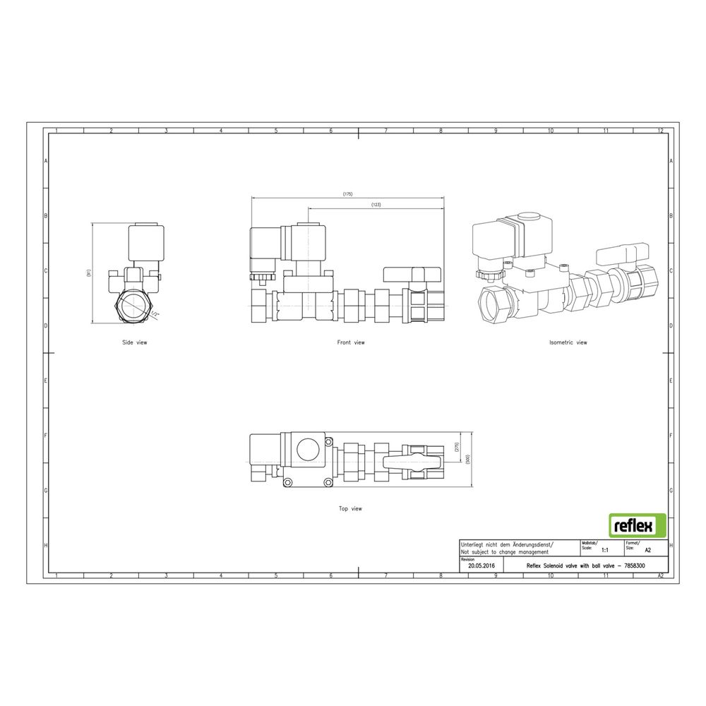 Reflex Nachspeisemagnetventil Fillvalve inklusive Kugelhahn, für Reflexomat... REFLEX-7858300 4036705054556 (Abb. 2)