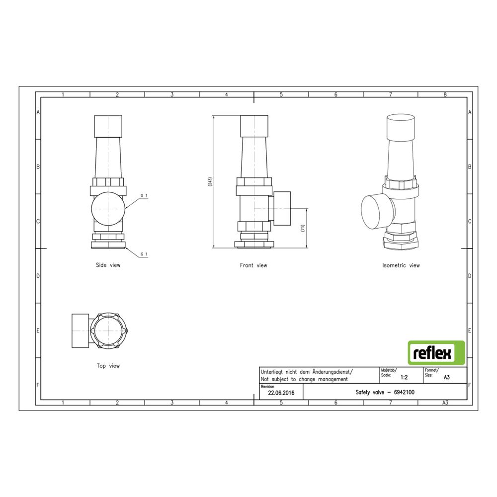 Reflex SV 1 Sicherheitsventil für Wärmeleistungen über 10,5MW, für Variomat Giga... REFLEX-6942100 4036705056727 (Abb. 2)