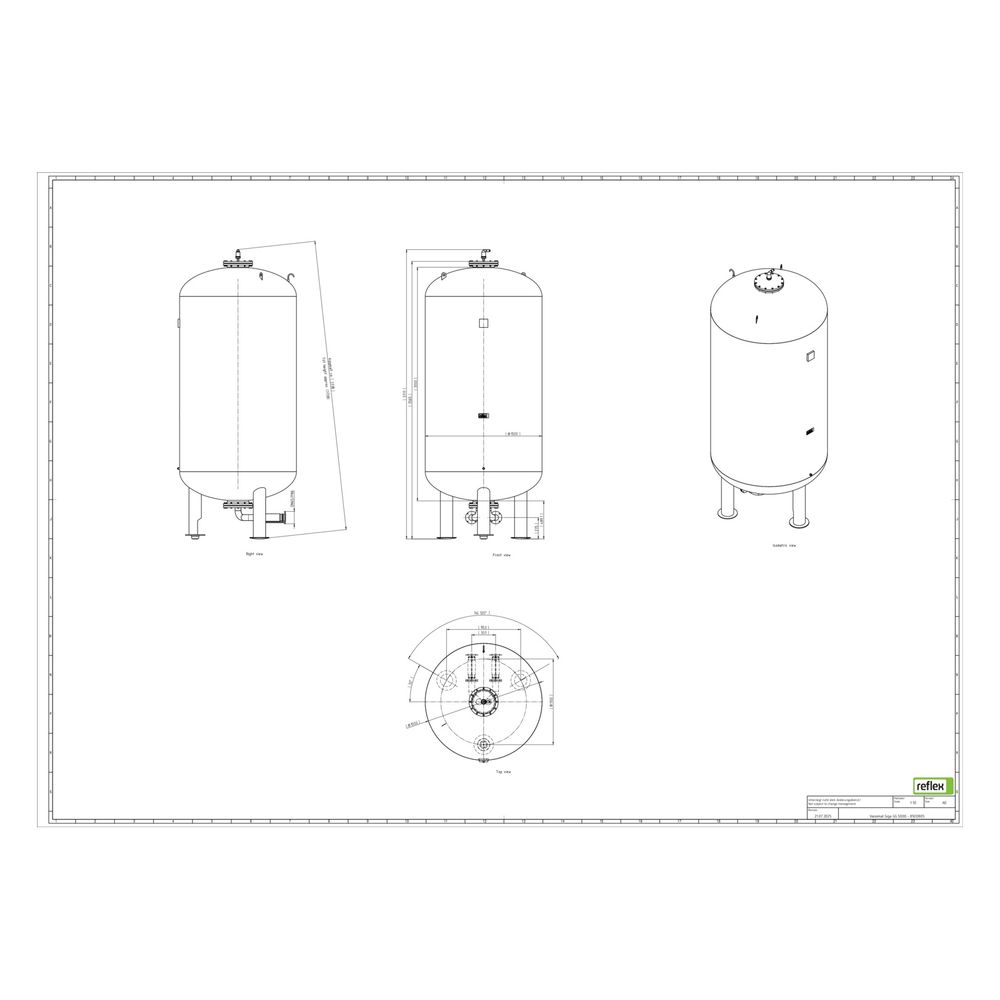 Reflex Variomat Giga GG 5000 Ausdehnungsgefäß MAG, Nennvolumen 5000l, Vollmembran, Grau... REFLEX-8920805 4036705114007 (Abb. 3)