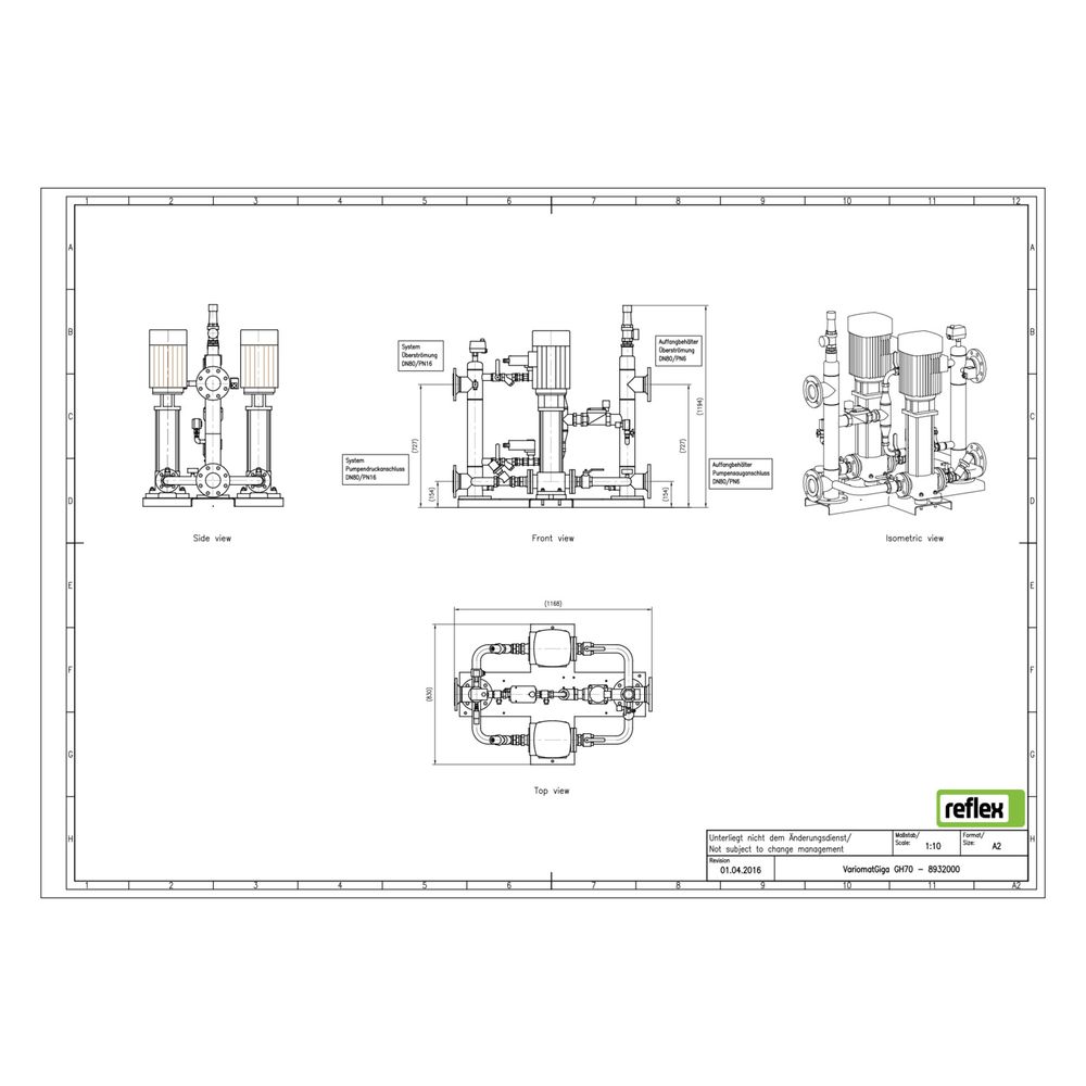 Reflex Variomat Giga GH 70 Hydraulikmodul, bis 70 bar... REFLEX-8932000 4036705115080 (Abb. 2)