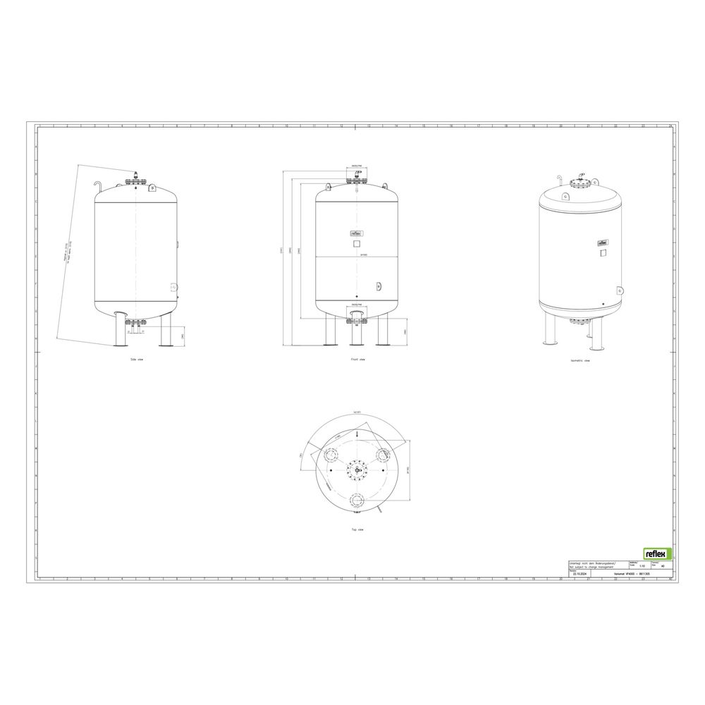Reflex Variomat VF 4000 Ausdehnungsgefäß MAG, Nennvolumen 4000l, Vollmembran, Grau... REFLEX-8611305 4036705113864 (Abb. 3)