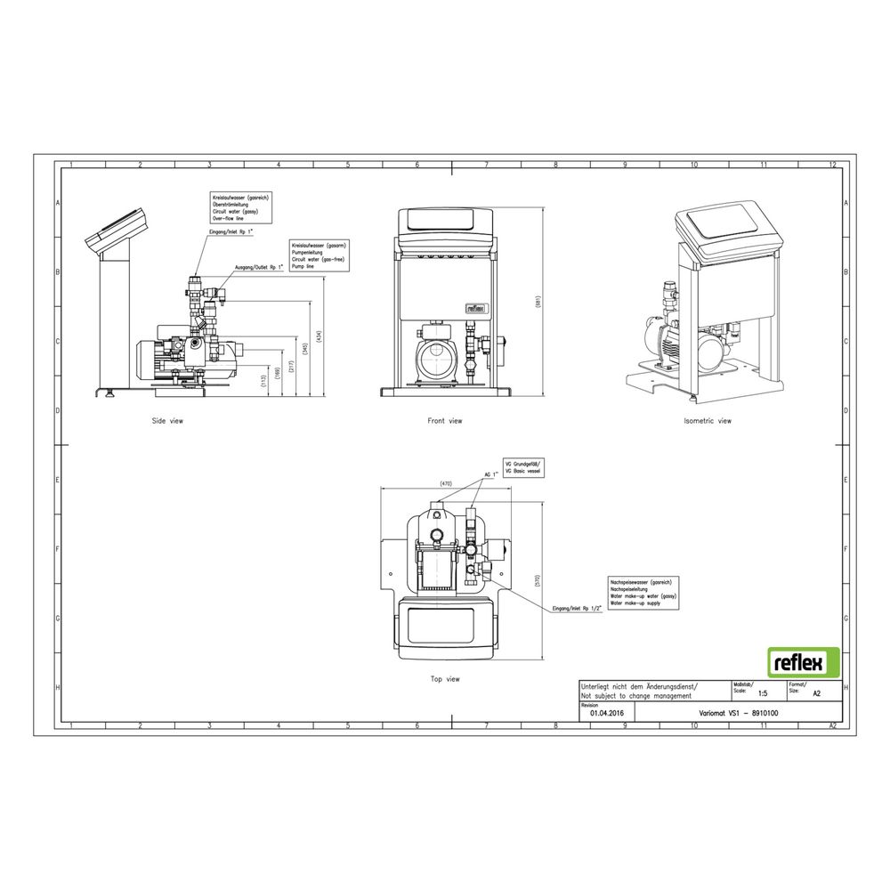 Reflex Variomat VS 1 Steuereinheit für Pumpendruckhaltung, Control Basic... REFLEX-8910100 4036705113543 (Abb. 2)