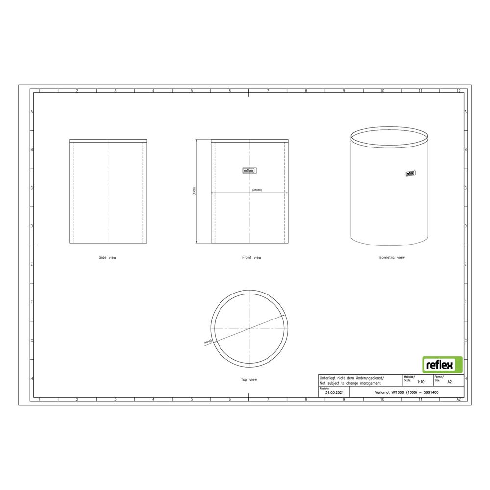 Reflex Wärmedämmung VW 1000/1000, 50mm Weichschaum, für Variomat Grundgefäß... REFLEX-5991400 4036705022401 (Abb. 3)
