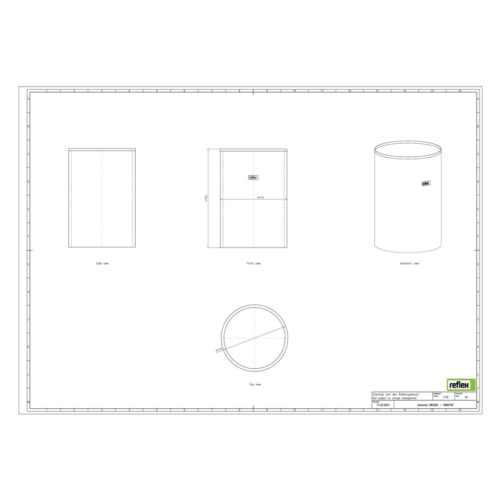 Reflex Wärmedämmung VW 2000, 50mm Weichschaum, für Variomat Grundgefäß... REFLEX-5989700 4036705022432 (Abb. 3)