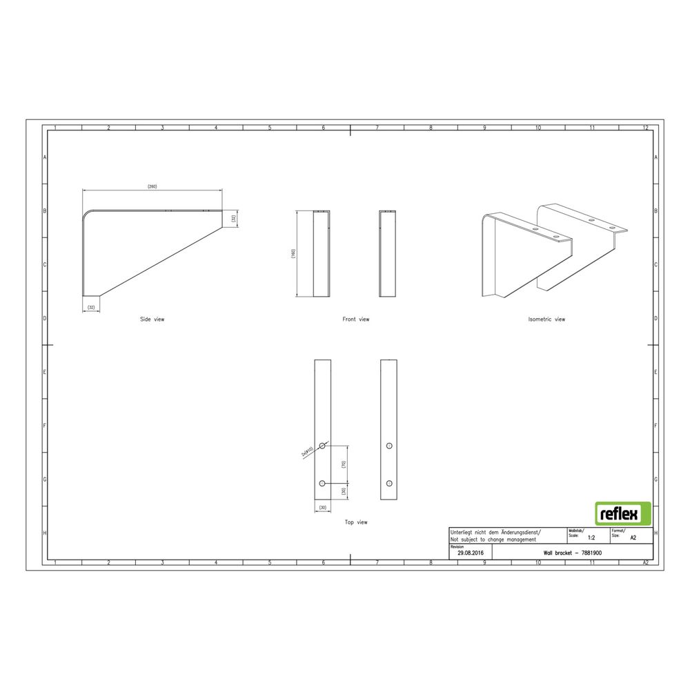 Reflex Reflexomat Wandkonsole für Steuereinheit RS 90/1, RC/RSC, inkl. Schläuche... REFLEX-7881900 4036705043536 (Abb. 2)