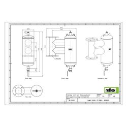 Reflex Exdirt Schmutzabscheider vertikal D 100 V, mit F1 Flansch, 6 bar... REFLEX-8259531 4036705165993 (Abb. 1)