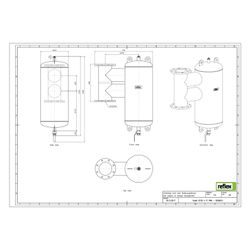 Reflex Exdirt Schmutzabscheider vertikal D 150 V, mit F1 Flansch, 6 bar... REFLEX-8259551 4036705166013 (Abb. 1)