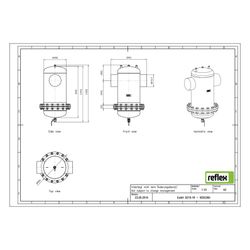 Reflex Exdirt Schmutzabscheider D 219,1mm R, mit Wartungsflansch und Schweißstutzen, 10... REFLEX-8252260 4036705118722 (Abb. 1)