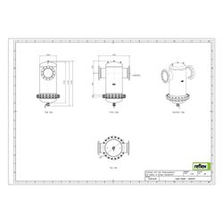 Reflex Exdirt Schmutzabscheider D DN 250 R, mit Wartungsflansch und Flansch, 12-Loch, 1... REFLEX-8252470 4036705118913 (Abb. 1)