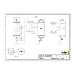 Reflex Exdirt Schmutzabscheider vertikal D 80 V, mit F1 Flansch, 10 bar... REFLEX-8259520 4036705150401 (Abb. 1)
