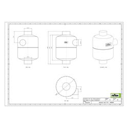 Reflex Entspannungstopf T 170, zur Dampf-Wasser-Phasentrennung, 8l, 10 bar, 110 Grad, G... REFLEX-8680000 4036705118227 (Abb. 1)