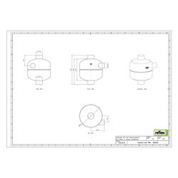 Reflex Entspannungstopf T 380, zur Dampf-Wasser-Phasentrennung, 42l, 10 bar, 110 Grad, ... REFLEX-8682000 4036705118241 (Abb. 1)