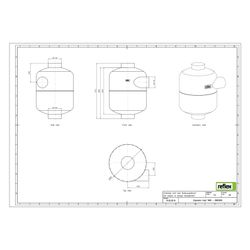 Reflex Entspannungstopf T 480, zur Dampf-Wasser-Phasentrennung, 93l, 10 bar, 110 Grad, ... REFLEX-8683000 4036705118258 (Abb. 1)