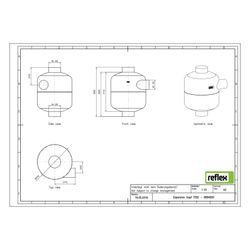 Reflex Entspannungstopf T 550, zur Dampf-Wasser-Phasentrennung, 199l, 10 bar, 110 Grad,... REFLEX-8684000 4036705118265 (Abb. 1)