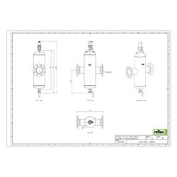 Reflex Extwin Schmutzabscheider, Luft-Mikroblasenabscheider TW DN 100, mit Flansch, 8-L... REFLEX-8253330 4036705119149 (Abb. 1)