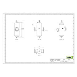 Reflex Extwin Schmutzabscheider, Luft-Mikroblasenabscheider TW DN 200, mit Flansch, 12-... REFLEX-8253360 4036705119187 (Abb. 1)