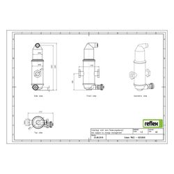 Reflex Extwin Schmutzabscheider, Luft-Mikroblasenabscheider TW 22mm, mit Klemmring, 10 ... REFLEX-9253000 4036705088841 (Abb. 1)