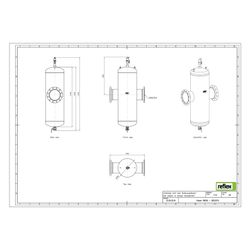 Reflex Extwin Schmutzabscheider, Luft-Mikroblasenabscheider TW DN 250, mit Flansch, 12-... REFLEX-8253370 4036705119194 (Abb. 1)