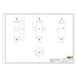 Reflex Extwin Schmutzabscheider, Luft-Mikroblasenabscheider TW 273mm, mit Schweißstutze... REFLEX-8253170 4036705119002 (Abb. 1)