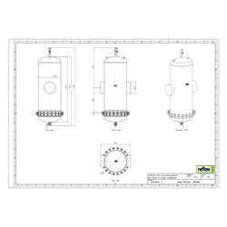 Reflex Extwin Schmutzabscheider, Luft-Mikroblasenabscheider TW 323,9mm R, mit Wartungsf... REFLEX-8253280 4036705119101 (Abb. 1)