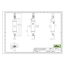 Reflex Extwin Schmutzabscheider, Luft-Mikroblasenabscheider TW 60,3mm, mit Schweißstutz... REFLEX-8253100 4036705118937 (Abb. 1)