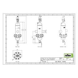 Reflex Extwin Schmutzabscheider, Luft-Mikroblasenabscheider TW 60,3mm R, mit Wartungsfl... REFLEX-8253200 4036705119026 (Abb. 1)