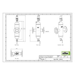 Reflex Extwin Schmutzabscheider, Luft-Mikroblasenabscheider TW DN 65, mit Flansch, 4-Lo... REFLEX-8253310 4036705119125 (Abb. 1)