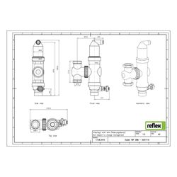 Reflex Extwin Twist Schmutzabscheider, Luft-Mikroblasenabscheider TWT 28 M, mit Klemmri... REFLEX-9257110 4036705172625 (Abb. 1)