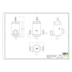 Reflex Exvoid Luft-Mikroblasenabscheider A DN 125, mit Flansch, 8-Loch, 10 bar... REFLEX-8251340 4036705118524 (Abb. 1)