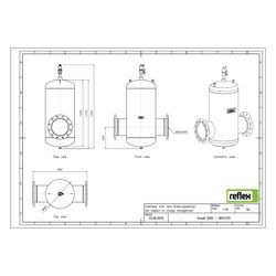Reflex Exvoid Luft-Mikroblasenabscheider A DN 250, mit Flansch, 12-Loch, 10 bar... REFLEX-8251370 4036705118555 (Abb. 1)