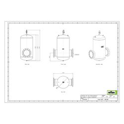 Reflex Exvoid Luft-Mikroblasenabscheider A DN 300, mit Flansch, 12-Loch, 10 bar... REFLEX-8251380 4036705118562 (Abb. 1)