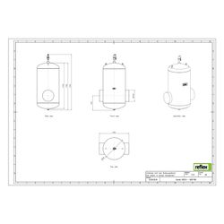 Reflex Exvoid Luft-Mikroblasenabscheider A 323,9mm, mit Schweißstutzen, 10 bar... REFLEX-8251180 4036705118470 (Abb. 1)