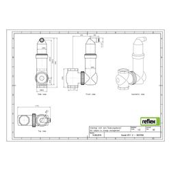 Reflex Exvoid Twist Luft-Mikroblasenabscheider AT G 1 1/2", mit Gewinde, 10 bar... REFLEX-9257250 4036705172694 (Abb. 1)