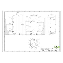 Reflex Storatherm Heat Pufferspeicher H 1000/1, Nenninhalt 885l, 3 bar, ohne Dämmung... REFLEX-7784315 4036705090264 (Abb. 1)