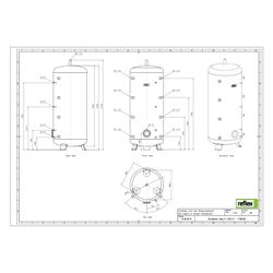 Reflex Storatherm Heat Pufferspeicher H 1000/R, Nenninhalt 921l, 3 bar, ohne Dämmung... REFLEX-7784205 4036705090240 (Abb. 1)