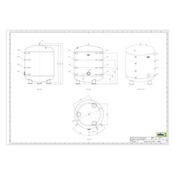 Reflex Storatherm Heat Pufferspeicher H 3000/R, Nenninhalt 2958l, 6 bar, ohne Dämmung... REFLEX-7788200 4036705098383 (Abb. 1)